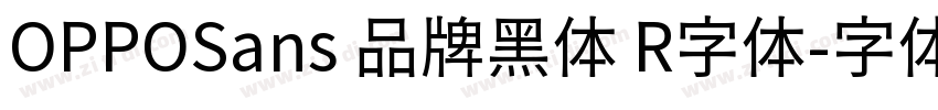 OPPOSans 品牌黑体 R字体字体转换